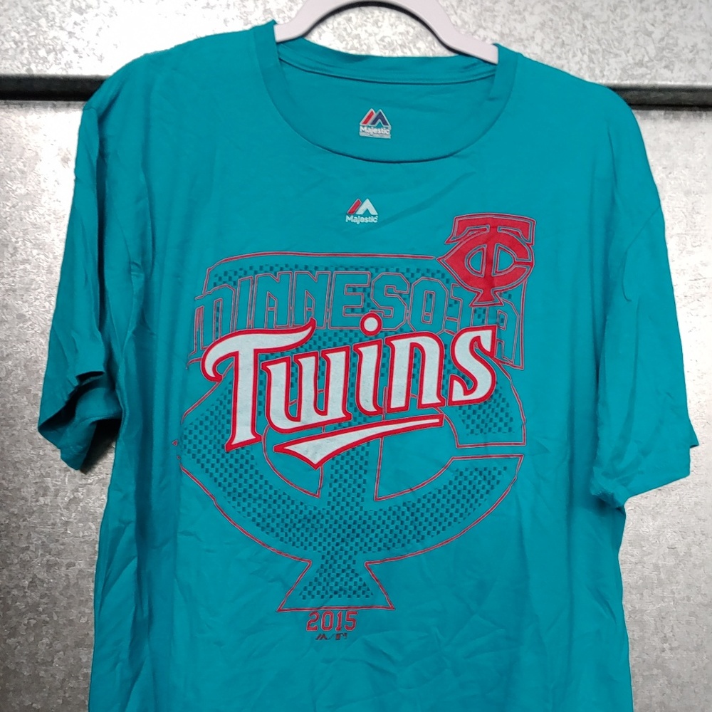 Minnesota Twins Triple Peak Aqua Green Tee Shirt